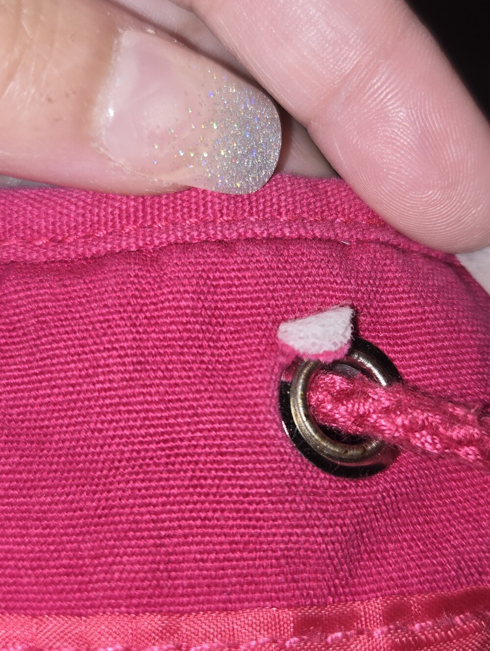 PS from Aéropostale Y2K Hot Pink Sequin Drawstring Flap Mini Backpack Bag - Picture 12 of 12